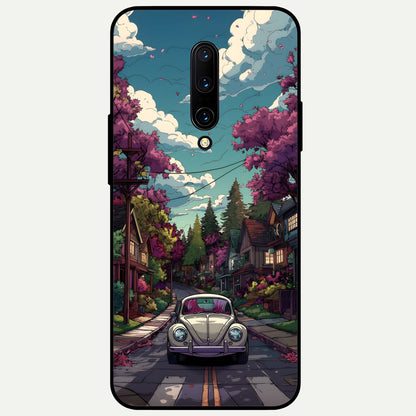  Vintage Street Drive Glass Case For OnePlus 7 Pro back cover – full design glossy printed glass finish