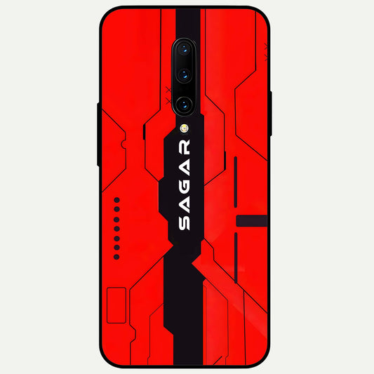  Voltage Rise CYBERPUNK Custom Name Glass Case For OnePlus 7 Pro back cover – personalized glossy printed glass finish
