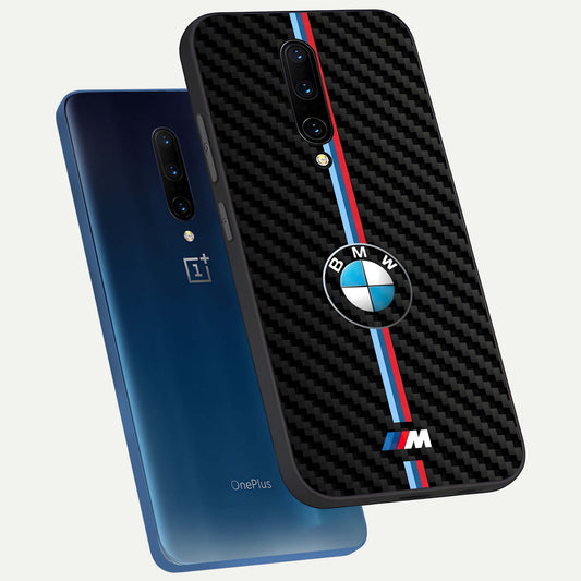  BMW Pattern phone case For OnePlus 7 Pro showing premium glass back cover with detailed artwork