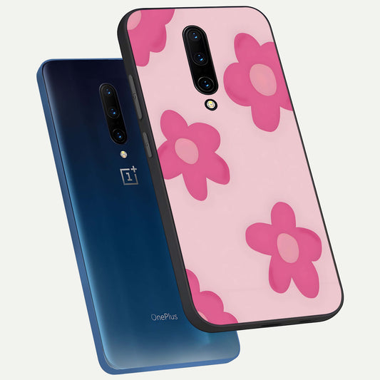  Candy Bloom Dreams phone case For OnePlus 7 Pro showing premium glass back cover with detailed artwork