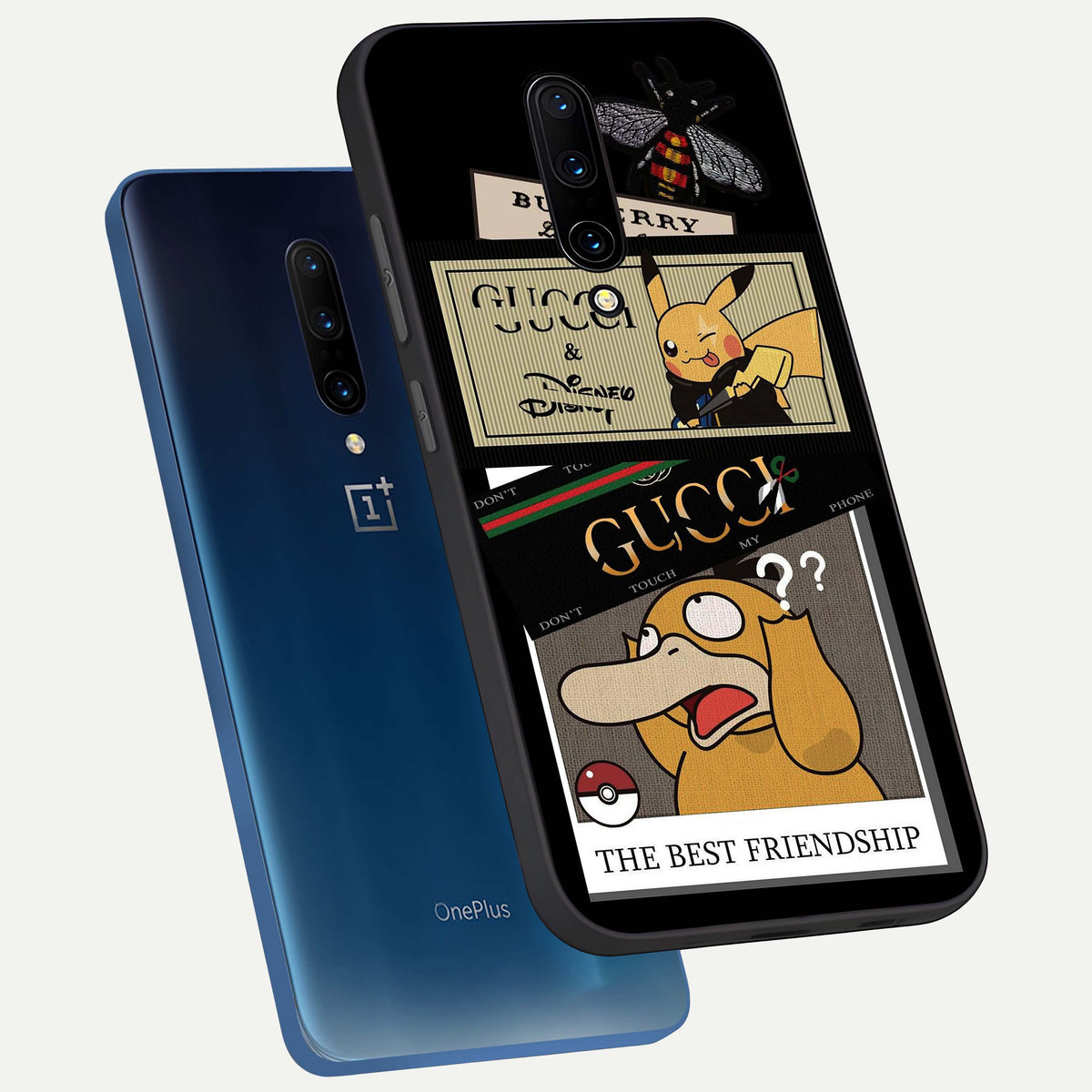  Cartoon Brand Play Mashup phone case For OnePlus 7 Pro showing premium glass back cover with detailed artwork
