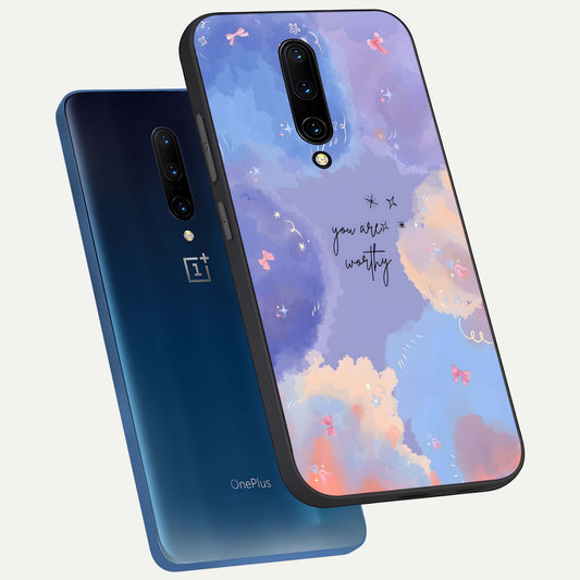  Celestial Cloud Magic phone case For OnePlus 7 Pro showing premium glass back cover with detailed artwork
