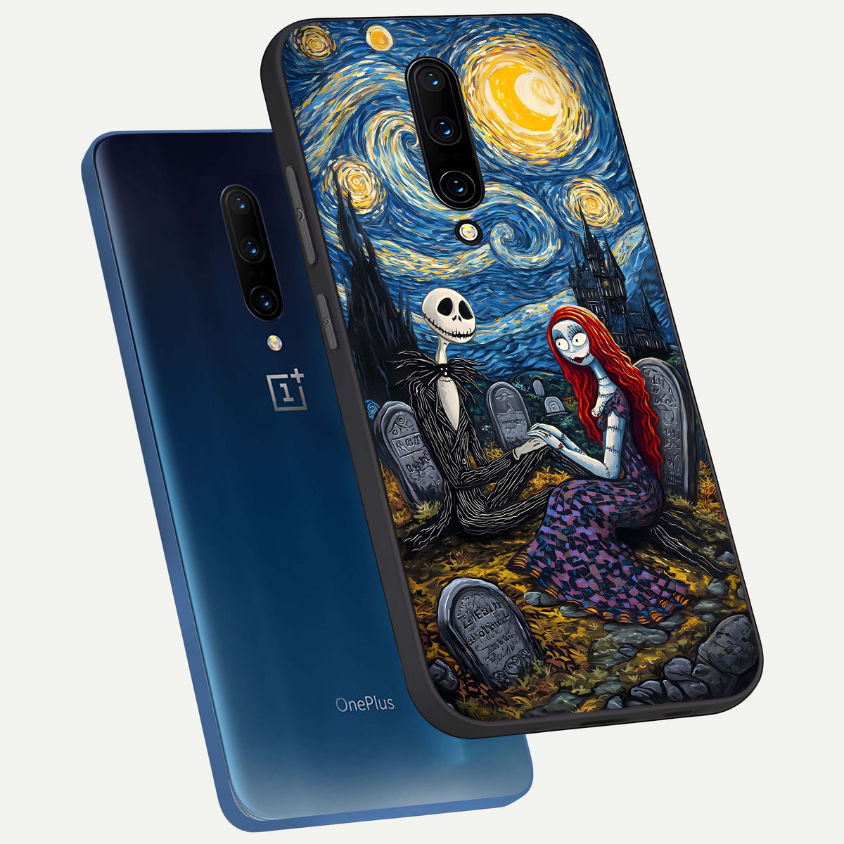  Eternal Night Love phone case For OnePlus 7 Pro showing premium glass back cover with detailed artwork
