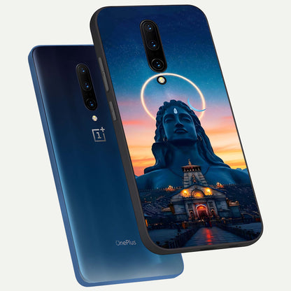  Eternal Shiva Aura phone case For OnePlus 7 Pro showing premium glass back cover with detailed artwork