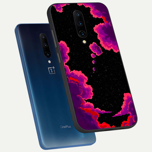  Galaxy Dream Frame phone case For OnePlus 7 Pro showing premium glass back cover with detailed artwork