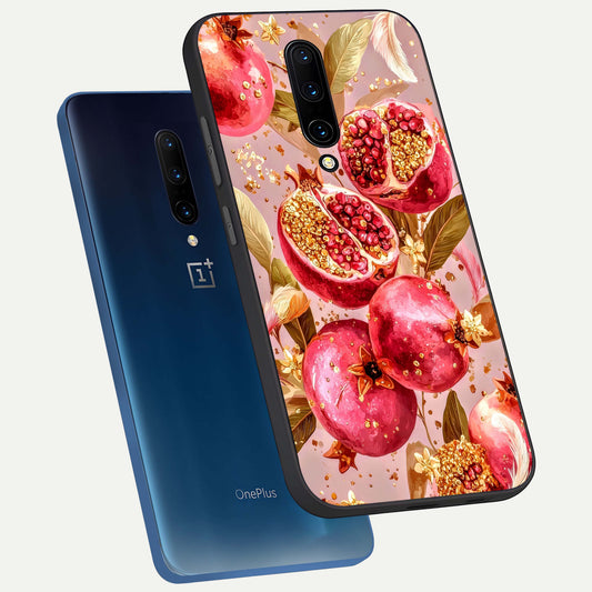  Golden Bloom Glow phone case For OnePlus 7 Pro showing premium glass back cover with detailed artwork