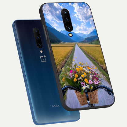  Golden Field Journey phone case For OnePlus 7 Pro showing premium glass back cover with detailed artwork