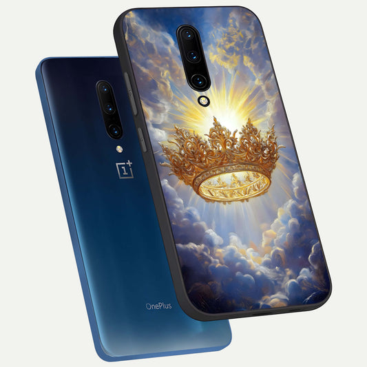  Heavenly Crown Light phone case For OnePlus 7 Pro showing premium glass back cover with detailed artwork