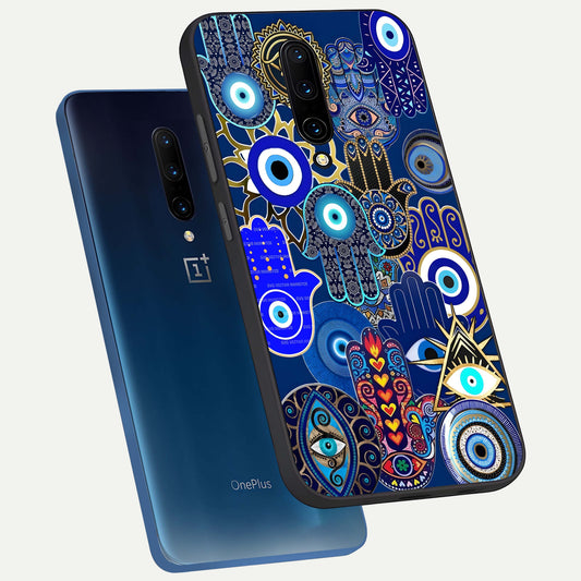  Mystic Palm Guard phone case For OnePlus 7 Pro showing premium glass back cover with detailed artwork