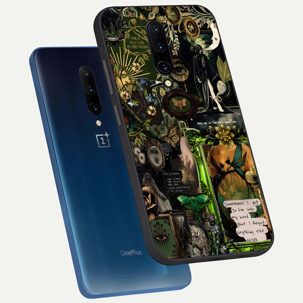  Mystic Woods Secret phone case For OnePlus 7 Pro showing premium glass back cover with detailed artwork