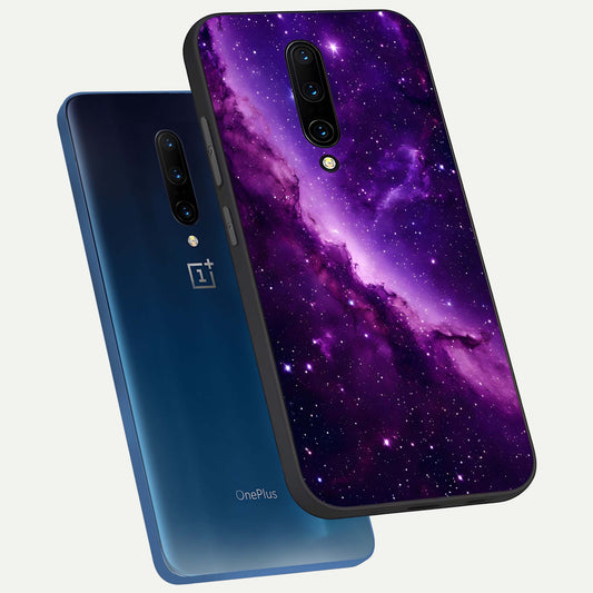 Purple Shade Sky phone case For OnePlus 7 Pro showing premium glass back cover with detailed artwork