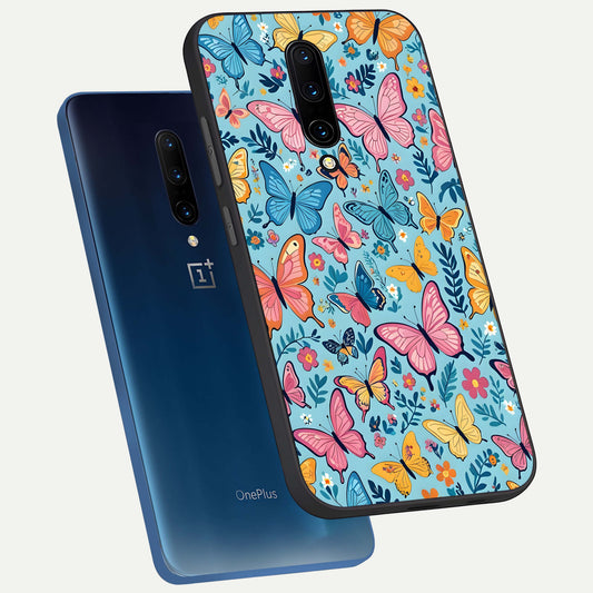  Spring Wing Garden phone case For OnePlus 7 Pro showing premium glass back cover with detailed artwork