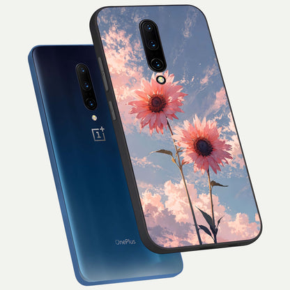  Sun Moon Balance phone case For OnePlus 7 Pro showing premium glass back cover with detailed artwork