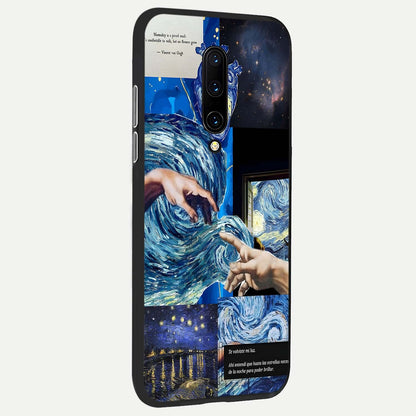  Aesthetic Vando Hands back cover For OnePlus 7 Pro slim fit glass case with vibrant aesthetic design