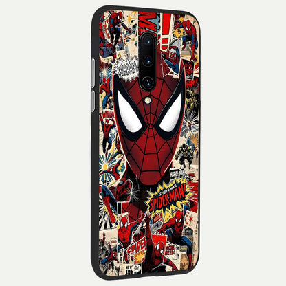  Aesthetic Wonder Spider back cover For OnePlus 7 Pro slim fit glass case with vibrant aesthetic design
