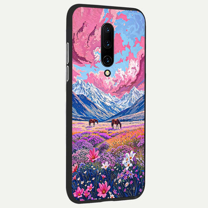  Blossom Valley Dream back cover For OnePlus 7 Pro slim fit glass case with vibrant aesthetic design