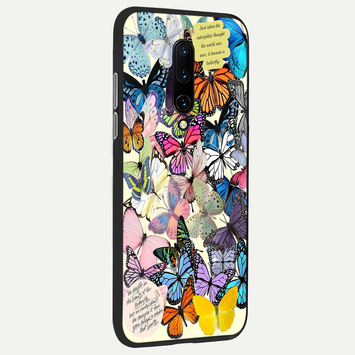  Butterflies Petal Dream back cover For OnePlus 7 Pro slim fit glass case with vibrant aesthetic design