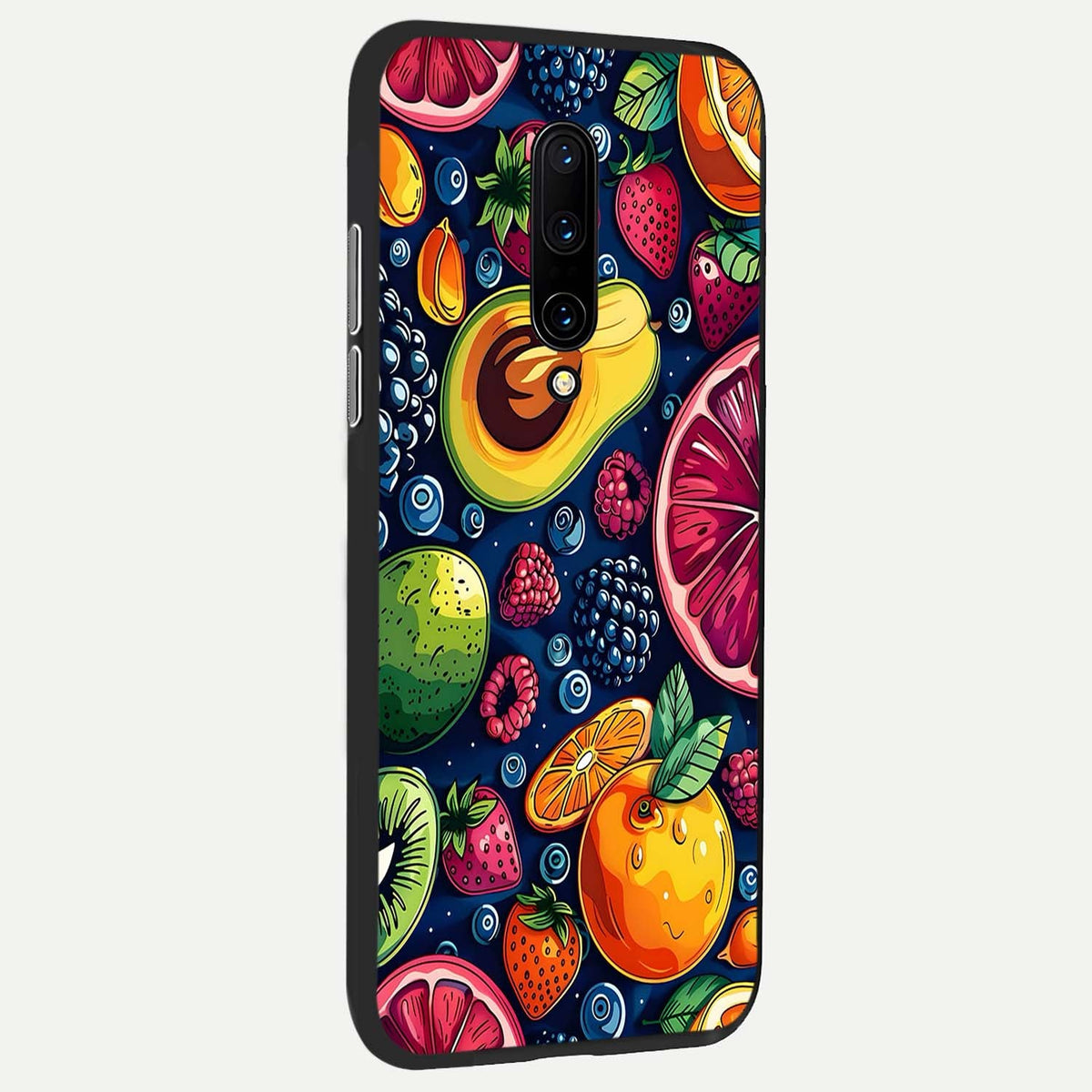  Cute Fruits Art back cover For OnePlus 7 Pro slim fit glass case with vibrant aesthetic design