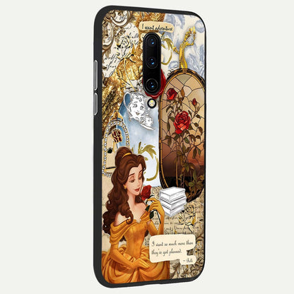  Golden Dream Belle back cover For OnePlus 7 Pro slim fit glass case with vibrant aesthetic design
