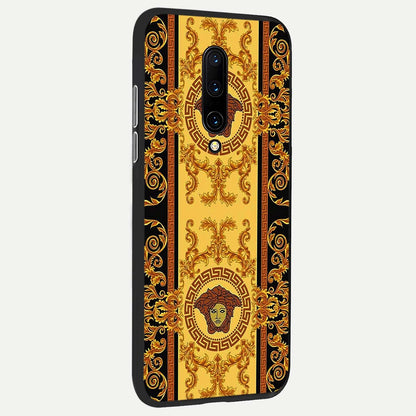  Golden Royal Heritage back cover For OnePlus 7 Pro slim fit glass case with vibrant aesthetic design