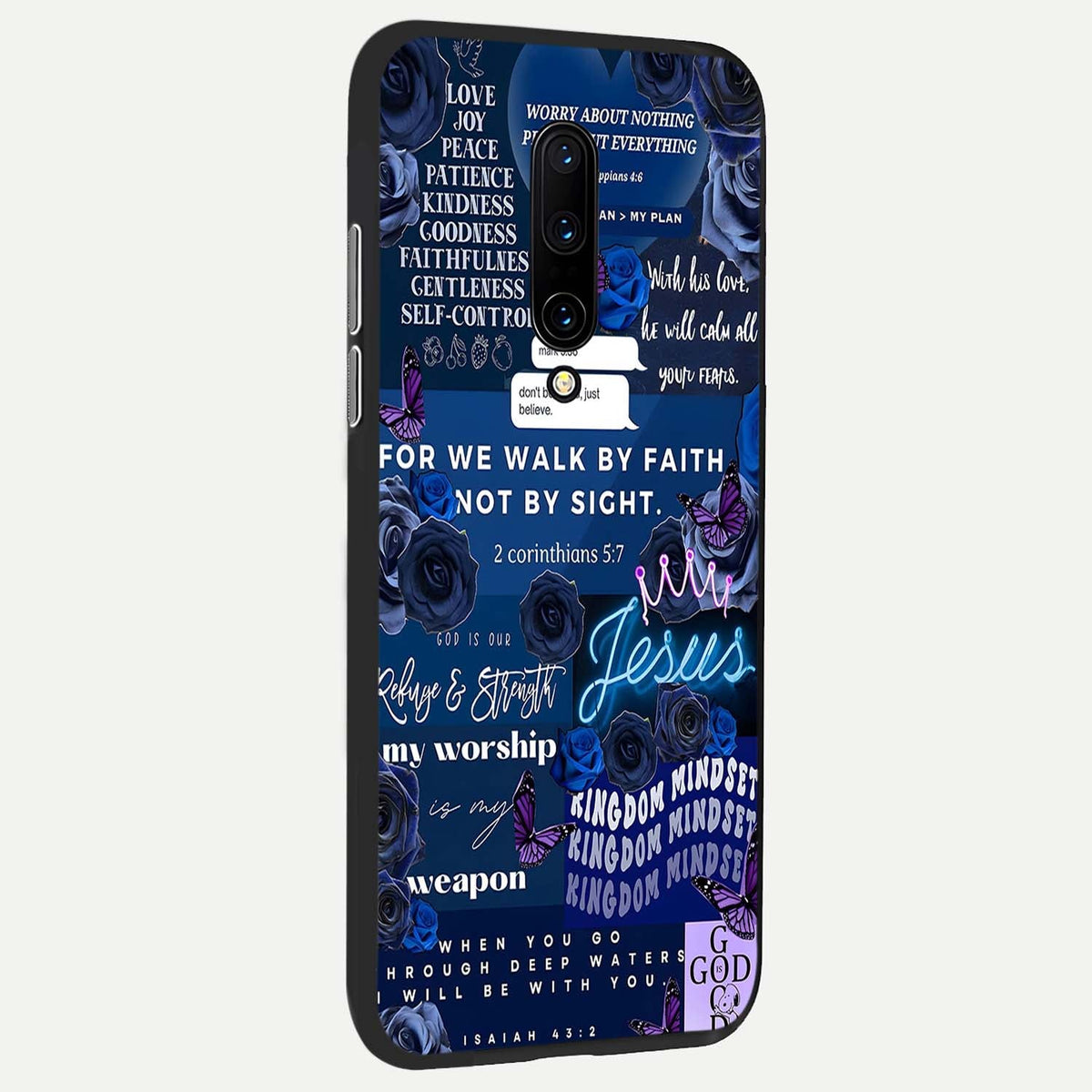  Kingdom Faith Glow back cover For OnePlus 7 Pro slim fit glass case with vibrant aesthetic design