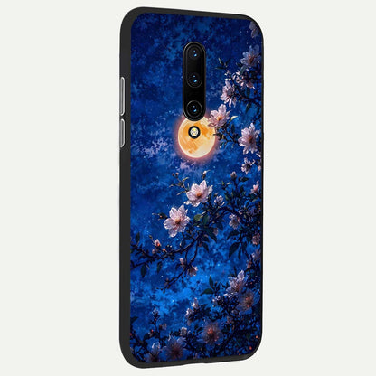  Moonlit Blossoms Night back cover For OnePlus 7 Pro slim fit glass case with vibrant aesthetic design