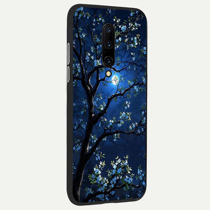 Mystic Floral Night back cover For OnePlus 7 Pro slim fit glass case with vibrant aesthetic design