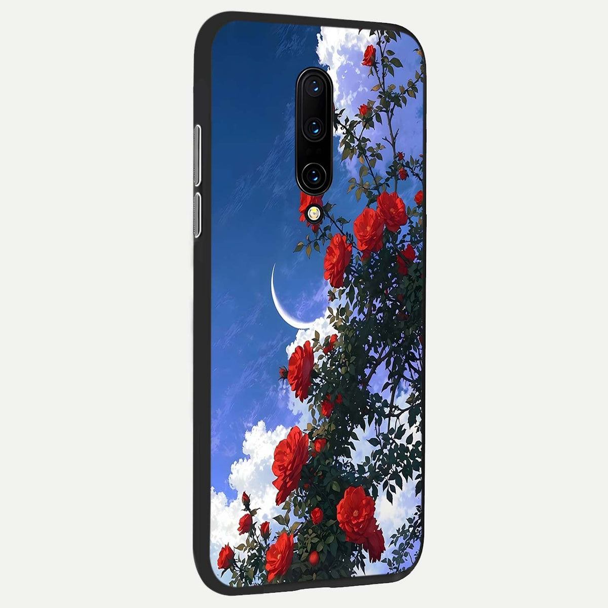  Rose Drift Flowers back cover For OnePlus 7 Pro slim fit glass case with vibrant aesthetic design