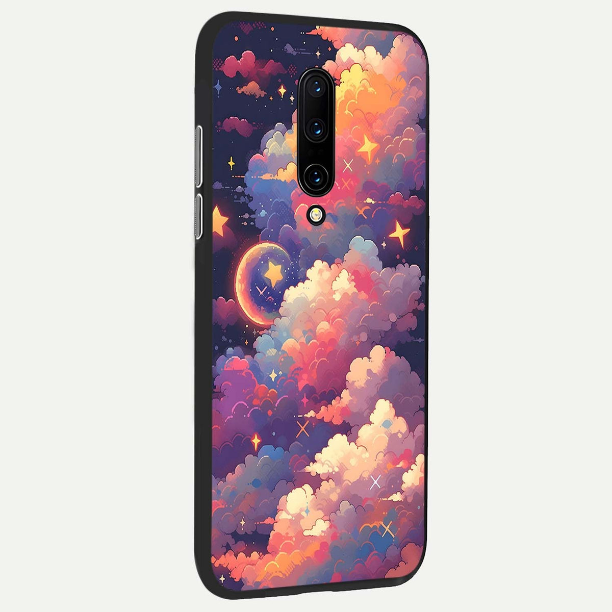  Starlit Dream Clouds back cover For OnePlus 7 Pro slim fit glass case with vibrant aesthetic design