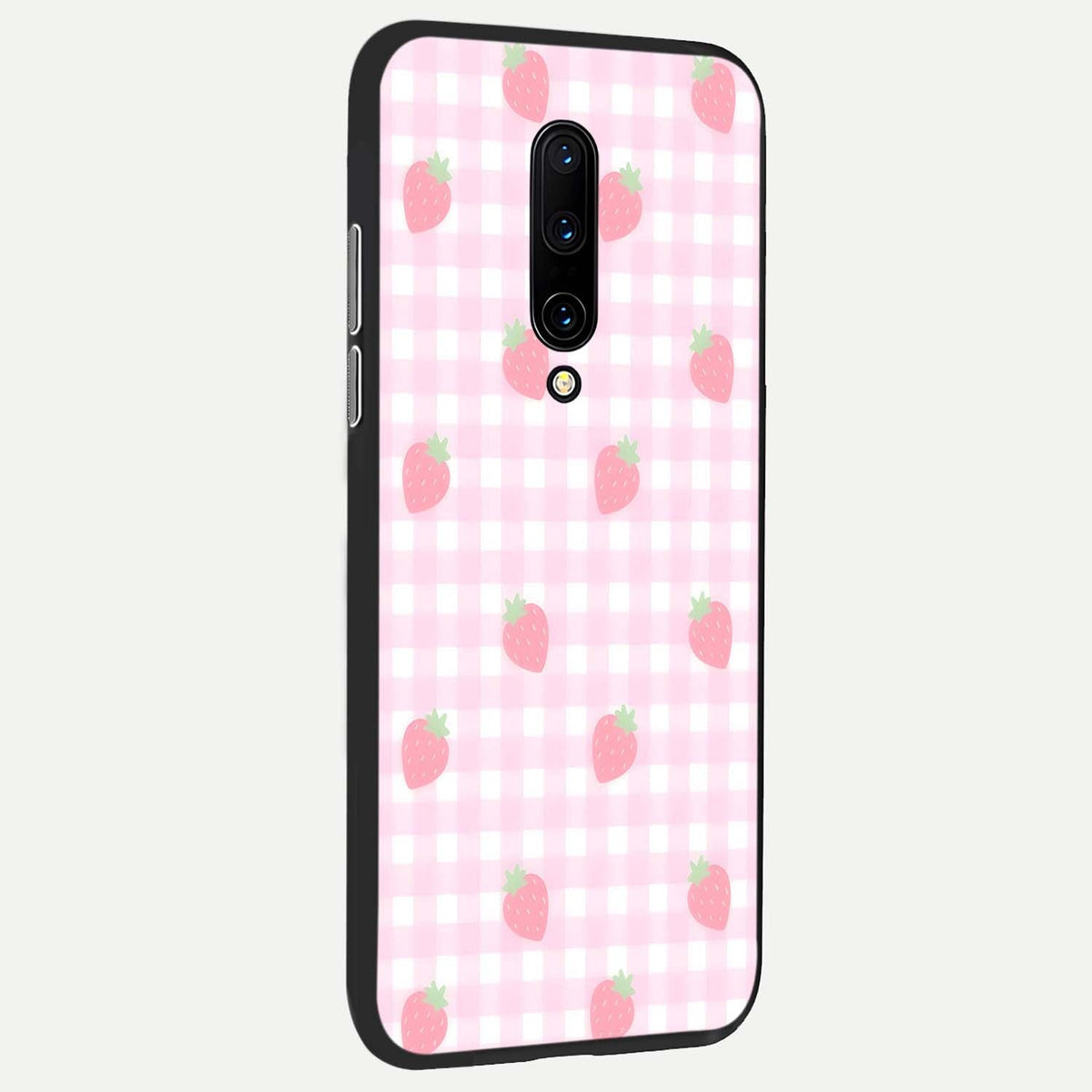  Strawberry Picnic Love back cover For OnePlus 7 Pro slim fit glass case with vibrant aesthetic design