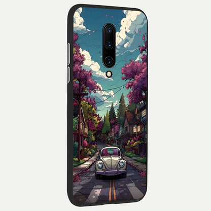  Vintage Street Drive back cover For OnePlus 7 Pro slim fit glass case with vibrant aesthetic design