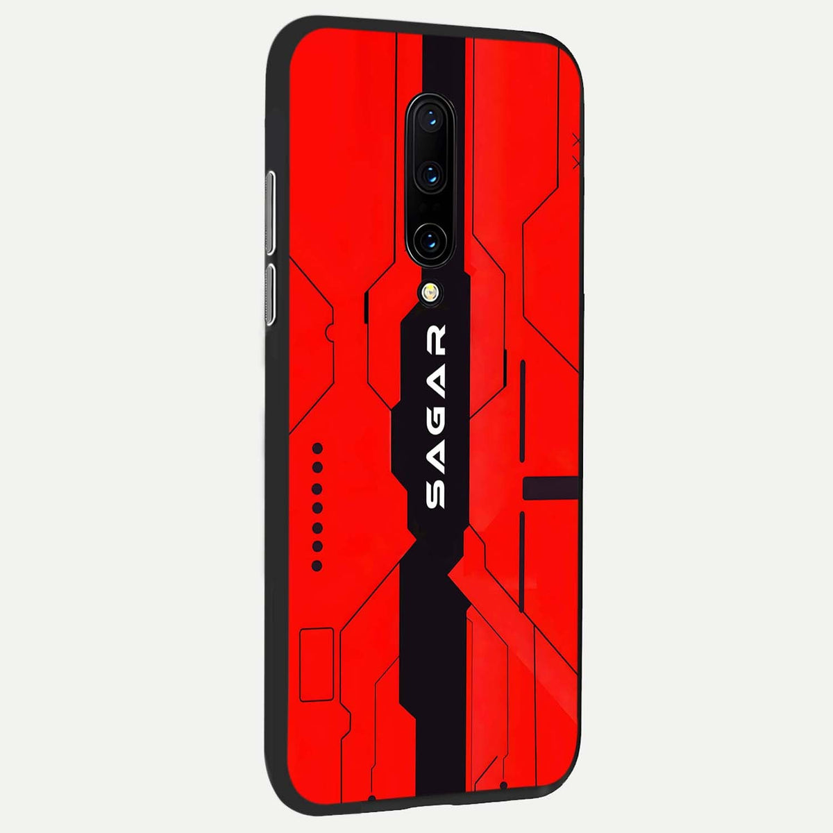  Voltage Rise CYBERPUNK Custom Name back cover For OnePlus 7 Pro slim fit personalized glass case with bold cyberpunk design