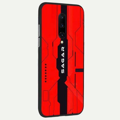  Voltage Rise CYBERPUNK Custom Name back cover For OnePlus 7 Pro slim fit personalized glass case with bold cyberpunk design