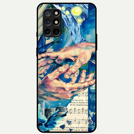  Aesthetic Divider Glass Case For OnePlus 8T back cover – full design glossy printed glass finish