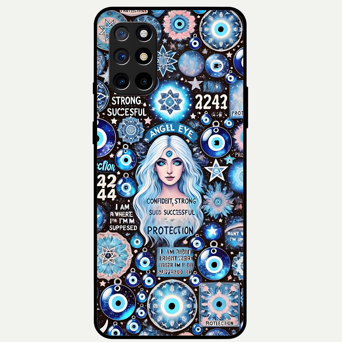  Angel Aura Shield Glass Case For OnePlus 8T back cover – full design glossy printed glass finish