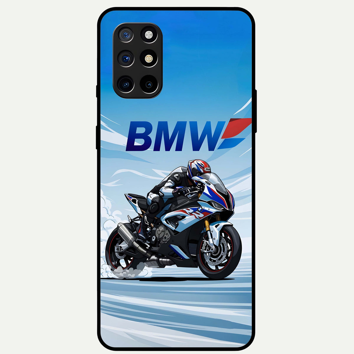  BMW Power Drift Glass Case For OnePlus 8T back cover – full design glossy printed glass finish
