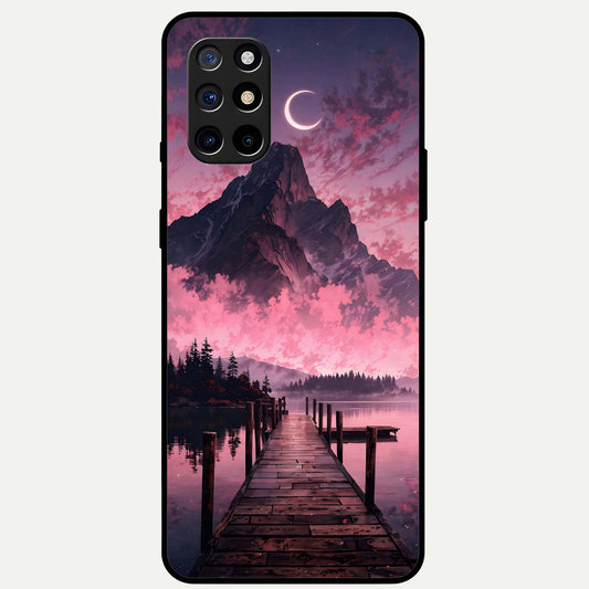  Beautiful Mountain View Glass Case For OnePlus 8T back cover – full design glossy printed glass finish