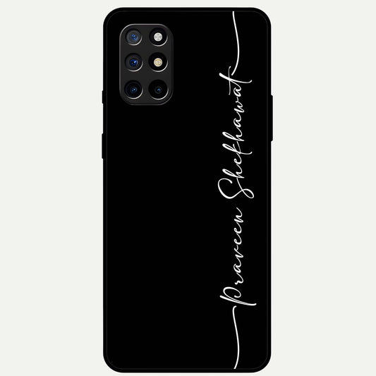  Black Tune Custom Name Glass Case For OnePlus 8T back cover – full design glossy printed glass finish
