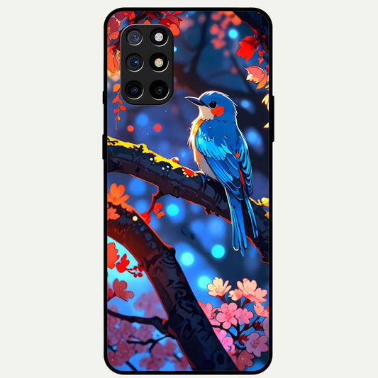  Blooming Water Drift Glass Case For OnePlus 8T back cover – full design glossy printed glass finish