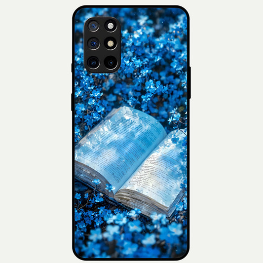  Blue Bloom Tales Glass Case For OnePlus 8T back cover – full design glossy printed glass finish