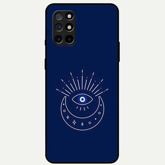  Blue Evil Eye Glass Case For OnePlus 8T back cover – full design glossy printed glass finish