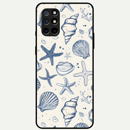  Blue Ocean Outline Glass Case For OnePlus 8T back cover – full design glossy printed glass finish