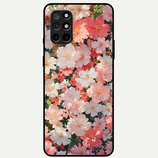  Blush Bloom Field Glass Case For OnePlus 8T back cover – full design glossy printed glass finish