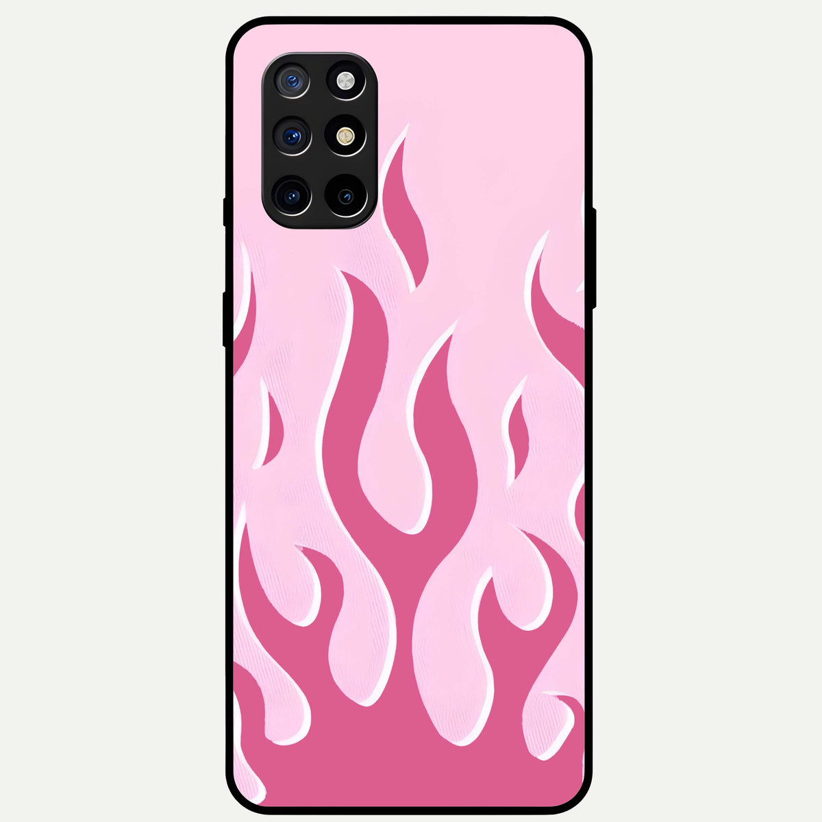  Blush Flame Energy Glass Case For OnePlus 8T back cover – full design glossy printed glass finish