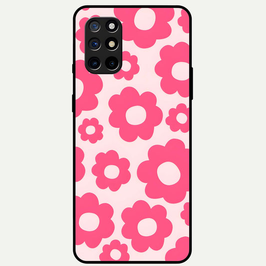  Blush Flower Pop Glass Case For OnePlus 8T back cover – full design glossy printed glass finish