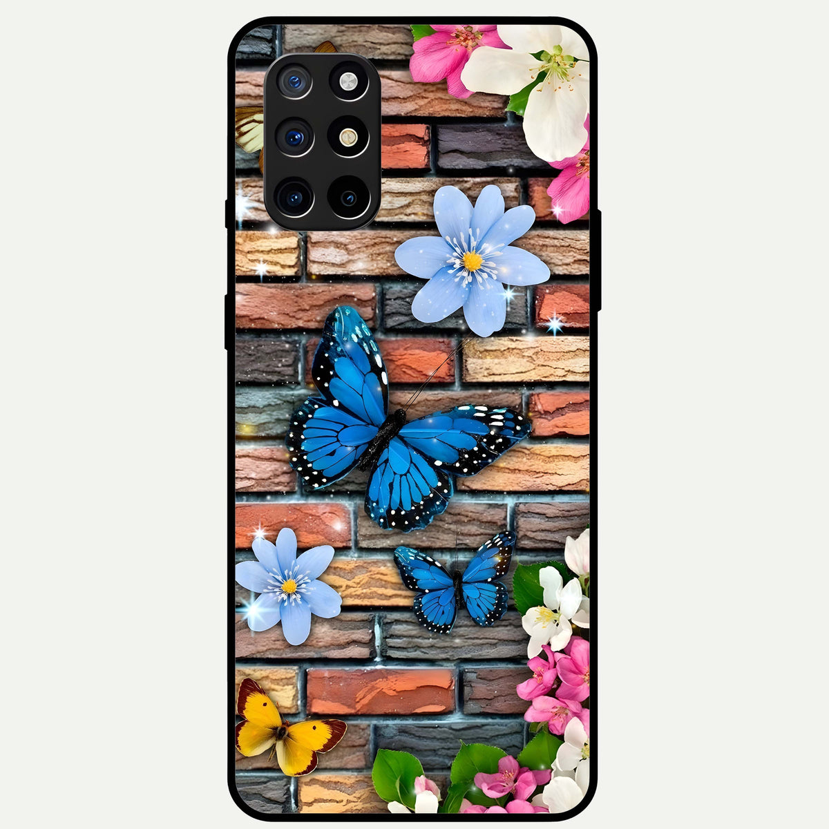  Brick Bloom Flight Glass Case For OnePlus 8T back cover – full design glossy printed glass finish