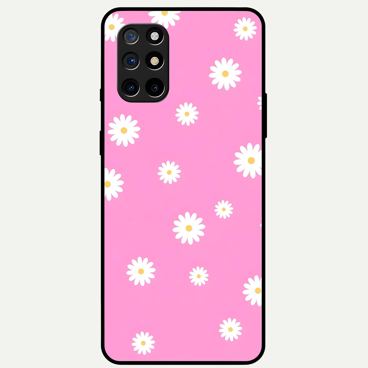  Bubblegum Daisy Pop Glass Case For OnePlus 8T back cover – full design glossy printed glass finish