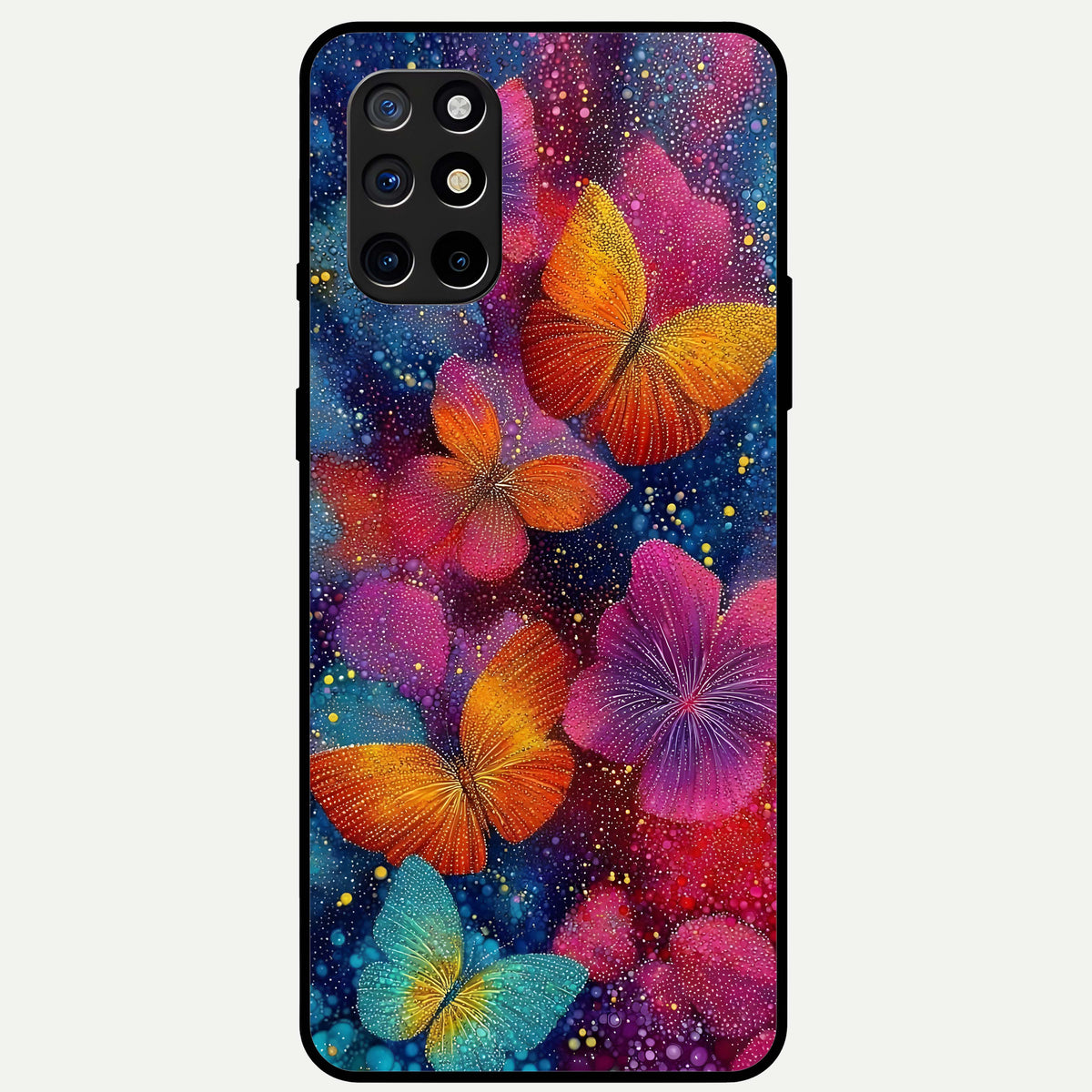  Butterfly Dream Mist Glass Case For OnePlus 8T back cover – full design glossy printed glass finish