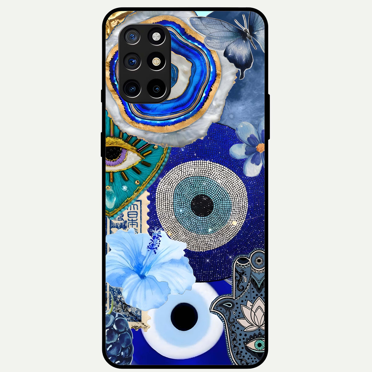  Celestial Blue Vision Glass Case For OnePlus 8T back cover – full design glossy printed glass finish