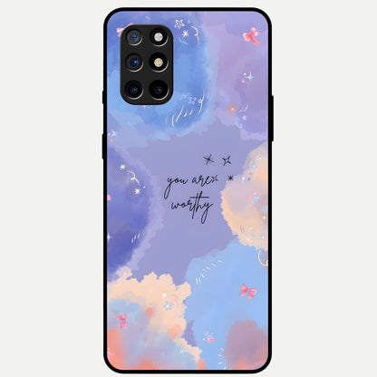  Celestial Cloud Magic Glass Case For OnePlus 8T back cover – full design glossy printed glass finish